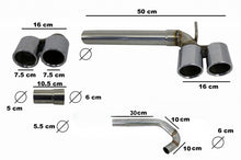 Afbeelding in Gallery-weergave laden, BMW 3 Serie F30 F31 Diffuser dubbele uitlaat Alpina Look