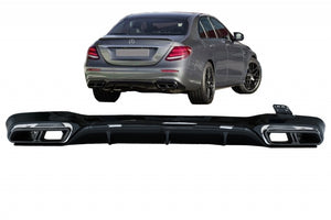 E-Klasse W213 E63s AMG diffuser uitlaatstukken Black Night look