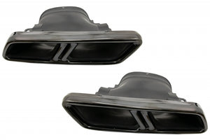 E-Klasse W213 E63s AMG diffuser uitlaatstukken Black Night look